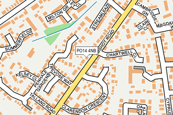 PO14 4NB map - OS OpenMap – Local (Ordnance Survey) PO14 4NB map - OS OpenMap – Local (Ordnance Survey)