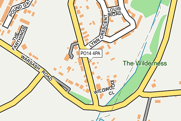 PO14 4PA map - OS OpenMap – Local (Ordnance Survey) PO14 4PA map - OS OpenMap – Local (Ordnance Survey)