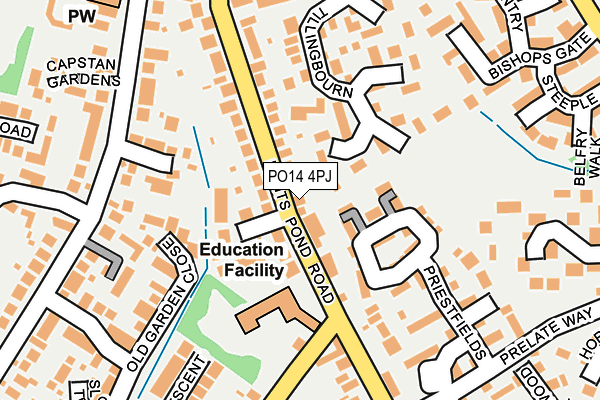 PO14 4PJ map - OS OpenMap – Local (Ordnance Survey)