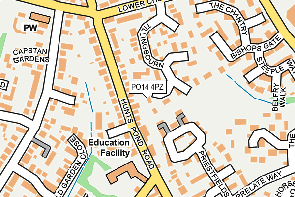 PO14 4PZ map - OS OpenMap – Local (Ordnance Survey) PO14 4PZ map - OS OpenMap – Local (Ordnance Survey)