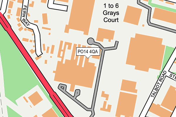 PO14 4QA map - OS OpenMap – Local (Ordnance Survey) PO14 4QA map - OS OpenMap – Local (Ordnance Survey)
