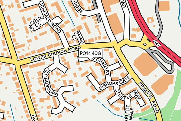 PO14 4QG map - OS OpenMap – Local (Ordnance Survey) PO14 4QG map - OS OpenMap – Local (Ordnance Survey)
