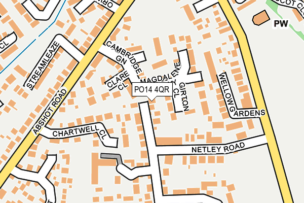 PO14 4QR map - OS OpenMap – Local (Ordnance Survey) PO14 4QR map - OS OpenMap – Local (Ordnance Survey)