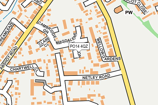 PO14 4QZ map - OS OpenMap – Local (Ordnance Survey) PO14 4QZ map - OS OpenMap – Local (Ordnance Survey)