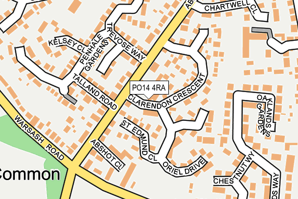 PO14 4RA map - OS OpenMap – Local (Ordnance Survey) PO14 4RA map - OS OpenMap – Local (Ordnance Survey)