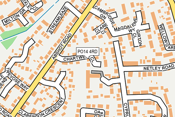 PO14 4RD map - OS OpenMap – Local (Ordnance Survey) PO14 4RD map - OS OpenMap – Local (Ordnance Survey)