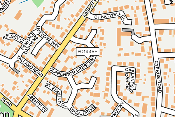 PO14 4RE map - OS OpenMap – Local (Ordnance Survey) PO14 4RE map - OS OpenMap – Local (Ordnance Survey)