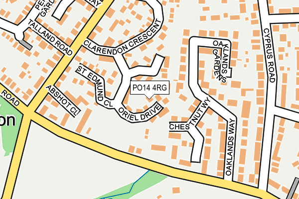 PO14 4RG map - OS OpenMap – Local (Ordnance Survey) PO14 4RG map - OS OpenMap – Local (Ordnance Survey)