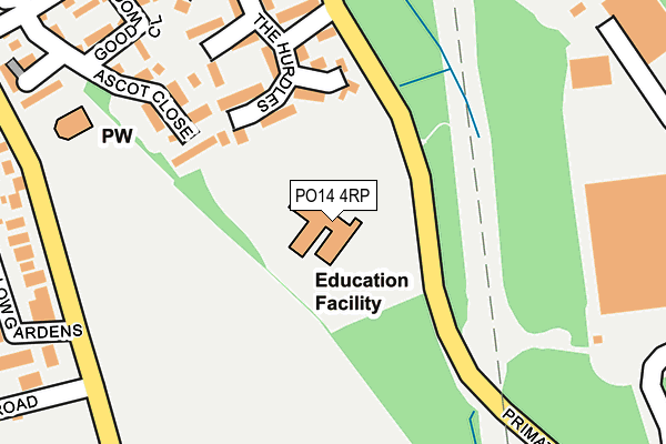 PO14 4RP map - OS OpenMap – Local (Ordnance Survey) PO14 4RP map - OS OpenMap – Local (Ordnance Survey)