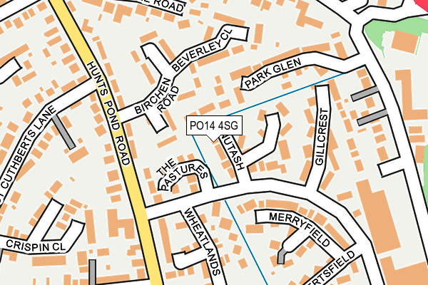 PO14 4SG map - OS OpenMap – Local (Ordnance Survey) PO14 4SG map - OS OpenMap – Local (Ordnance Survey)