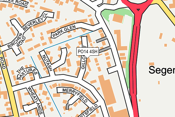 PO14 4SH map - OS OpenMap – Local (Ordnance Survey) PO14 4SH map - OS OpenMap – Local (Ordnance Survey)