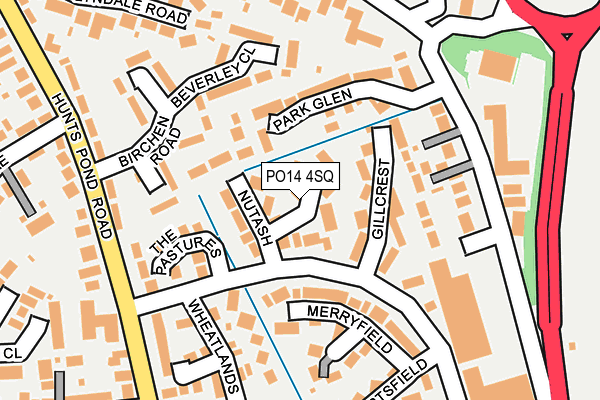 PO14 4SQ map - OS OpenMap – Local (Ordnance Survey) PO14 4SQ map - OS OpenMap – Local (Ordnance Survey)