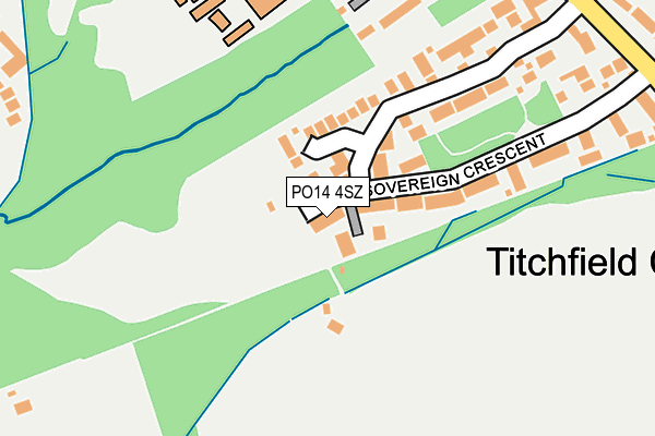 PO14 4SZ map - OS OpenMap – Local (Ordnance Survey)