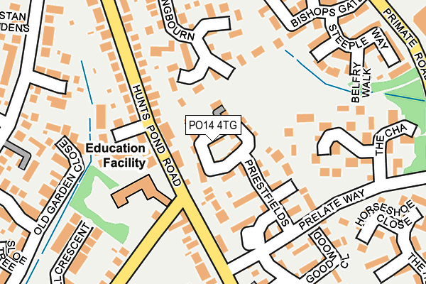 PO14 4TG map - OS OpenMap – Local (Ordnance Survey) PO14 4TG map - OS OpenMap – Local (Ordnance Survey)