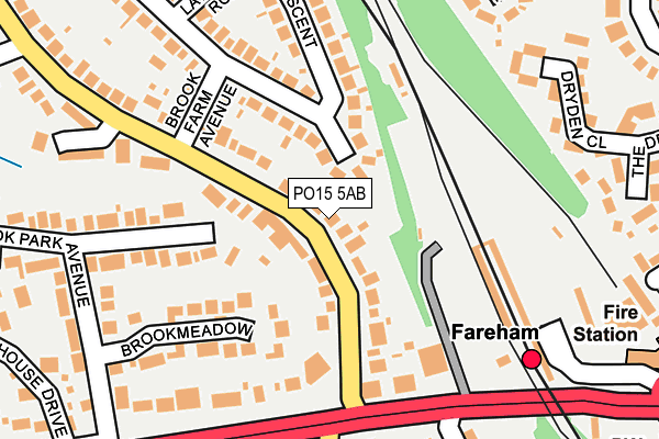 PO15 5AB map - OS OpenMap – Local (Ordnance Survey) PO15 5AB map - OS OpenMap – Local (Ordnance Survey)
