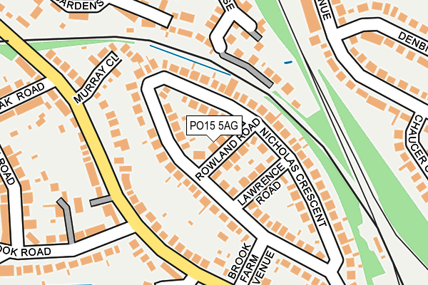 PO15 5AG map - OS OpenMap – Local (Ordnance Survey) PO15 5AG map - OS OpenMap – Local (Ordnance Survey)