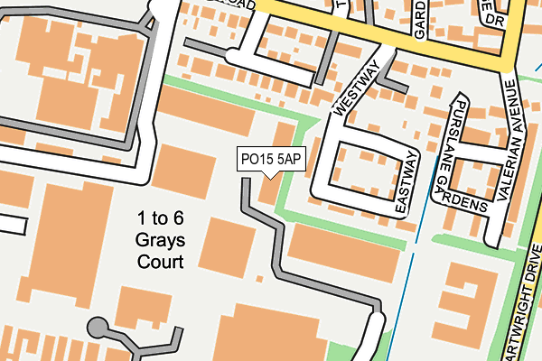 PO15 5AP map - OS OpenMap – Local (Ordnance Survey) PO15 5AP map - OS OpenMap – Local (Ordnance Survey)