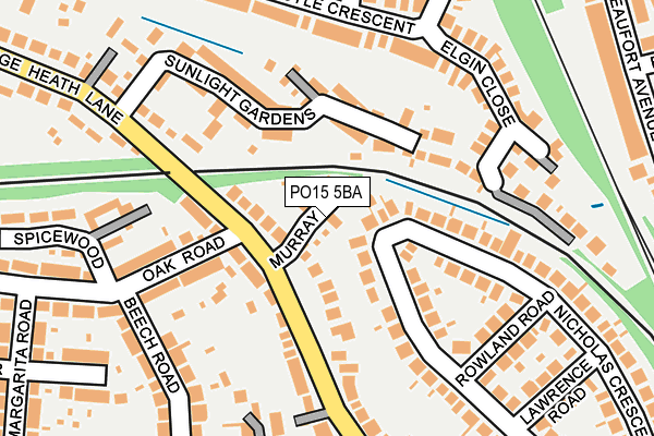 PO15 5BA map - OS OpenMap – Local (Ordnance Survey) PO15 5BA map - OS OpenMap – Local (Ordnance Survey)