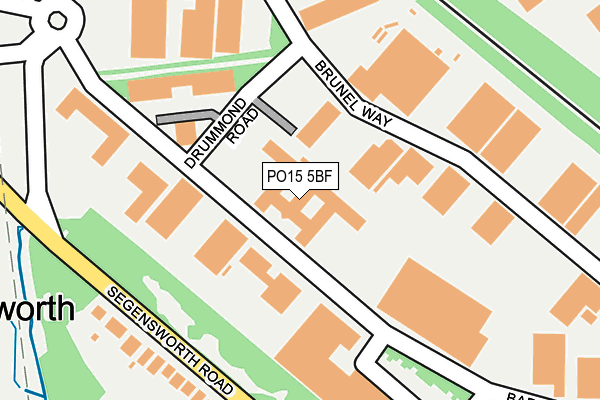 PO15 5BF map - OS OpenMap – Local (Ordnance Survey) PO15 5BF map - OS OpenMap – Local (Ordnance Survey)