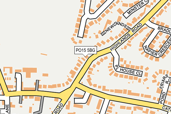 PO15 5BG map - OS OpenMap – Local (Ordnance Survey) PO15 5BG map - OS OpenMap – Local (Ordnance Survey)