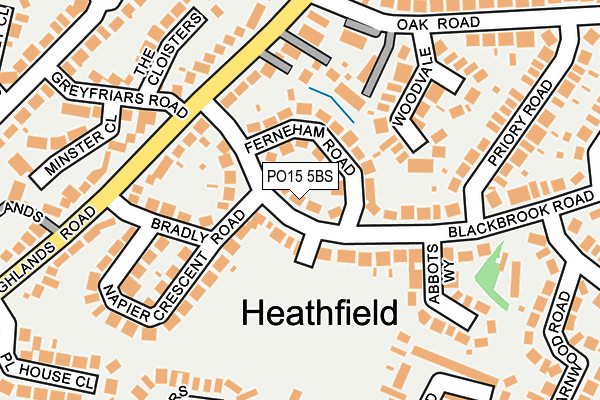 PO15 5BS map - OS OpenMap – Local (Ordnance Survey) PO15 5BS map - OS OpenMap – Local (Ordnance Survey)