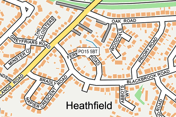 PO15 5BT map - OS OpenMap – Local (Ordnance Survey) PO15 5BT map - OS OpenMap – Local (Ordnance Survey)