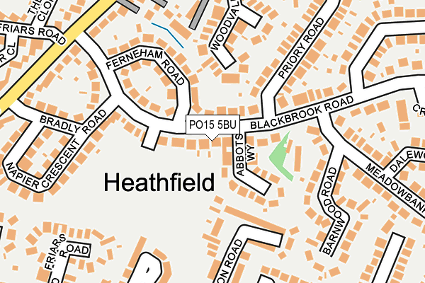 PO15 5BU map - OS OpenMap – Local (Ordnance Survey) PO15 5BU map - OS OpenMap – Local (Ordnance Survey)
