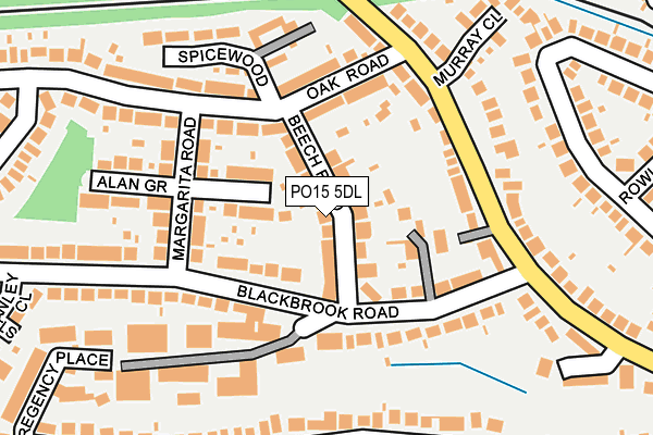 PO15 5DL map - OS OpenMap – Local (Ordnance Survey) PO15 5DL map - OS OpenMap – Local (Ordnance Survey)