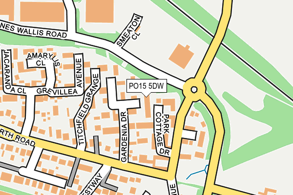 PO15 5DW map - OS OpenMap – Local (Ordnance Survey) PO15 5DW map - OS OpenMap – Local (Ordnance Survey)