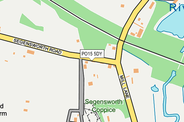 PO15 5DY map - OS OpenMap – Local (Ordnance Survey)