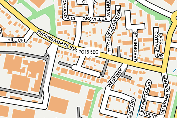 PO15 5EG map - OS OpenMap – Local (Ordnance Survey) PO15 5EG map - OS OpenMap – Local (Ordnance Survey)
