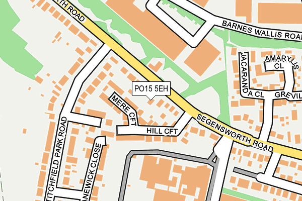 PO15 5EH map - OS OpenMap – Local (Ordnance Survey) PO15 5EH map - OS OpenMap – Local (Ordnance Survey)