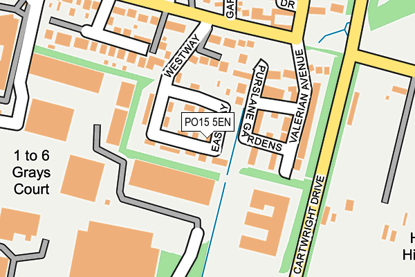 PO15 5EN map - OS OpenMap – Local (Ordnance Survey) PO15 5EN map - OS OpenMap – Local (Ordnance Survey)