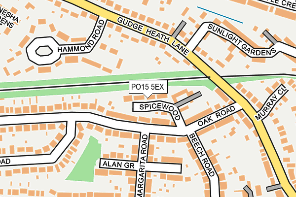 PO15 5EX map - OS OpenMap – Local (Ordnance Survey) PO15 5EX map - OS OpenMap – Local (Ordnance Survey)