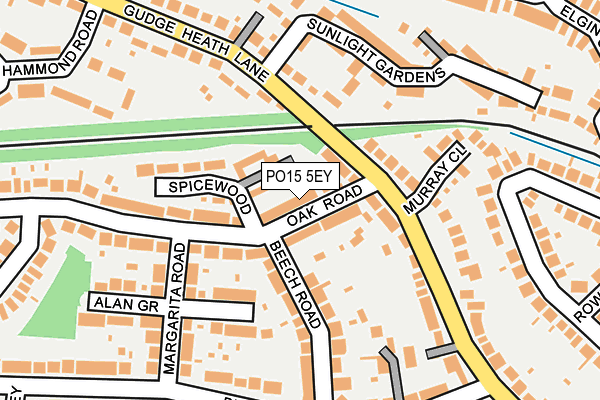 PO15 5EY map - OS OpenMap – Local (Ordnance Survey) PO15 5EY map - OS OpenMap – Local (Ordnance Survey)