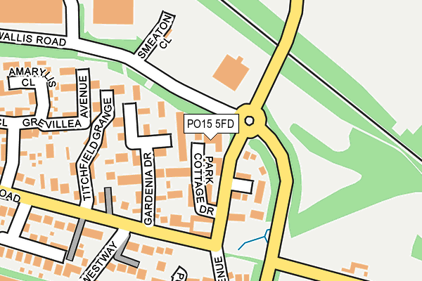 PO15 5FD map - OS OpenMap – Local (Ordnance Survey) PO15 5FD map - OS OpenMap – Local (Ordnance Survey)
