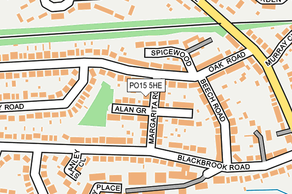 PO15 5HE map - OS OpenMap – Local (Ordnance Survey) PO15 5HE map - OS OpenMap – Local (Ordnance Survey)