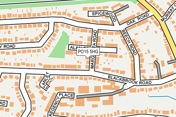 PO15 5HG map - OS OpenMap – Local (Ordnance Survey) PO15 5HG map - OS OpenMap – Local (Ordnance Survey)