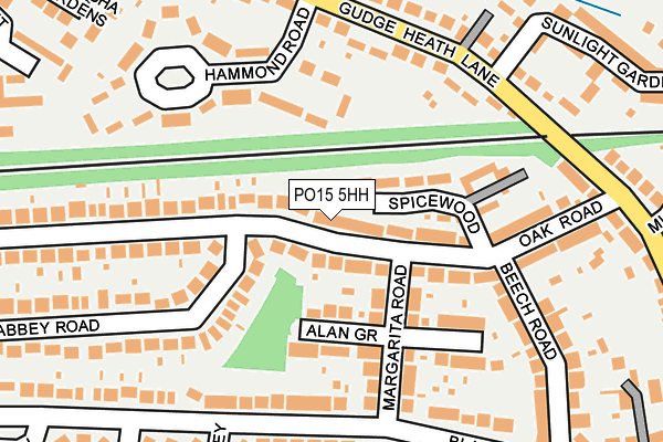 PO15 5HH map - OS OpenMap – Local (Ordnance Survey) PO15 5HH map - OS OpenMap – Local (Ordnance Survey)