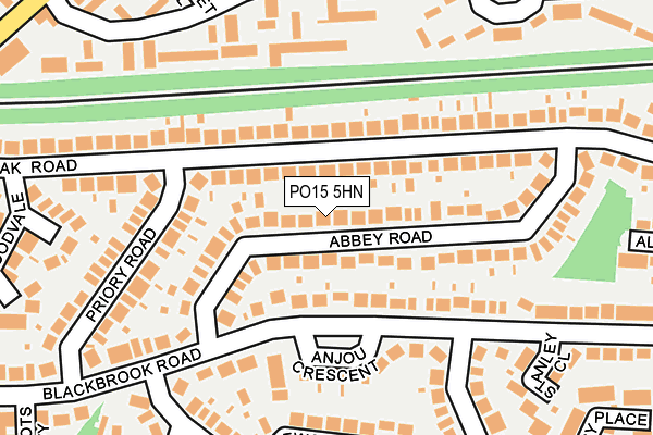 PO15 5HN map - OS OpenMap – Local (Ordnance Survey) PO15 5HN map - OS OpenMap – Local (Ordnance Survey)