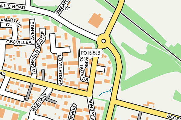 PO15 5JB map - OS OpenMap – Local (Ordnance Survey) PO15 5JB map - OS OpenMap – Local (Ordnance Survey)