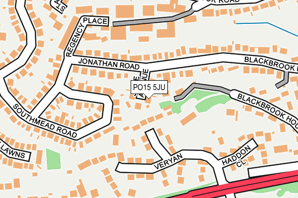 PO15 5JU map - OS OpenMap – Local (Ordnance Survey) PO15 5JU map - OS OpenMap – Local (Ordnance Survey)