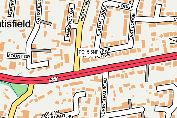 PO15 5NF map - OS OpenMap – Local (Ordnance Survey) PO15 5NF map - OS OpenMap – Local (Ordnance Survey)