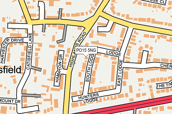 PO15 5NG map - OS OpenMap – Local (Ordnance Survey) PO15 5NG map - OS OpenMap – Local (Ordnance Survey)
