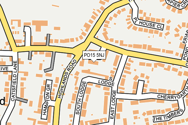 PO15 5NJ map - OS OpenMap – Local (Ordnance Survey) PO15 5NJ map - OS OpenMap – Local (Ordnance Survey)