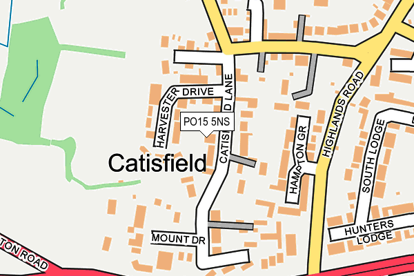 PO15 5NS map - OS OpenMap – Local (Ordnance Survey)