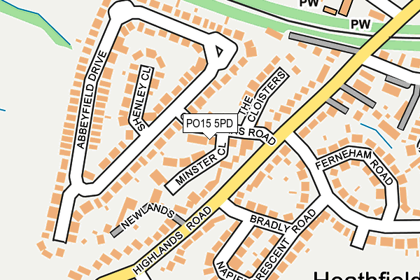 PO15 5PD map - OS OpenMap – Local (Ordnance Survey) PO15 5PD map - OS OpenMap – Local (Ordnance Survey)
