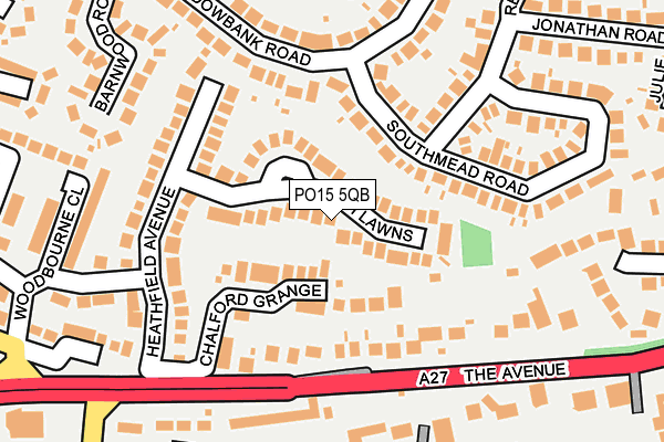 PO15 5QB map - OS OpenMap – Local (Ordnance Survey) PO15 5QB map - OS OpenMap – Local (Ordnance Survey)