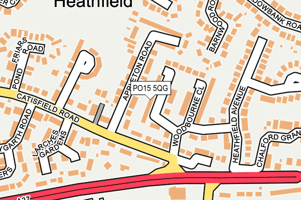 PO15 5QG map - OS OpenMap – Local (Ordnance Survey) PO15 5QG map - OS OpenMap – Local (Ordnance Survey)