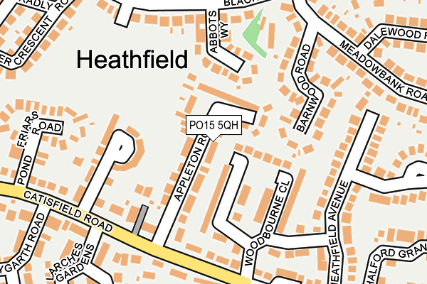 PO15 5QH map - OS OpenMap – Local (Ordnance Survey) PO15 5QH map - OS OpenMap – Local (Ordnance Survey)
